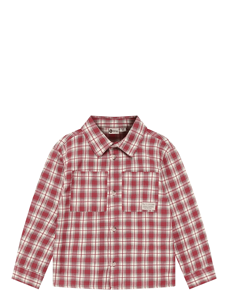 Daily 7 - Shirt Longsleeve Check - pikkade varrukatega särgid - rythmic red - 1