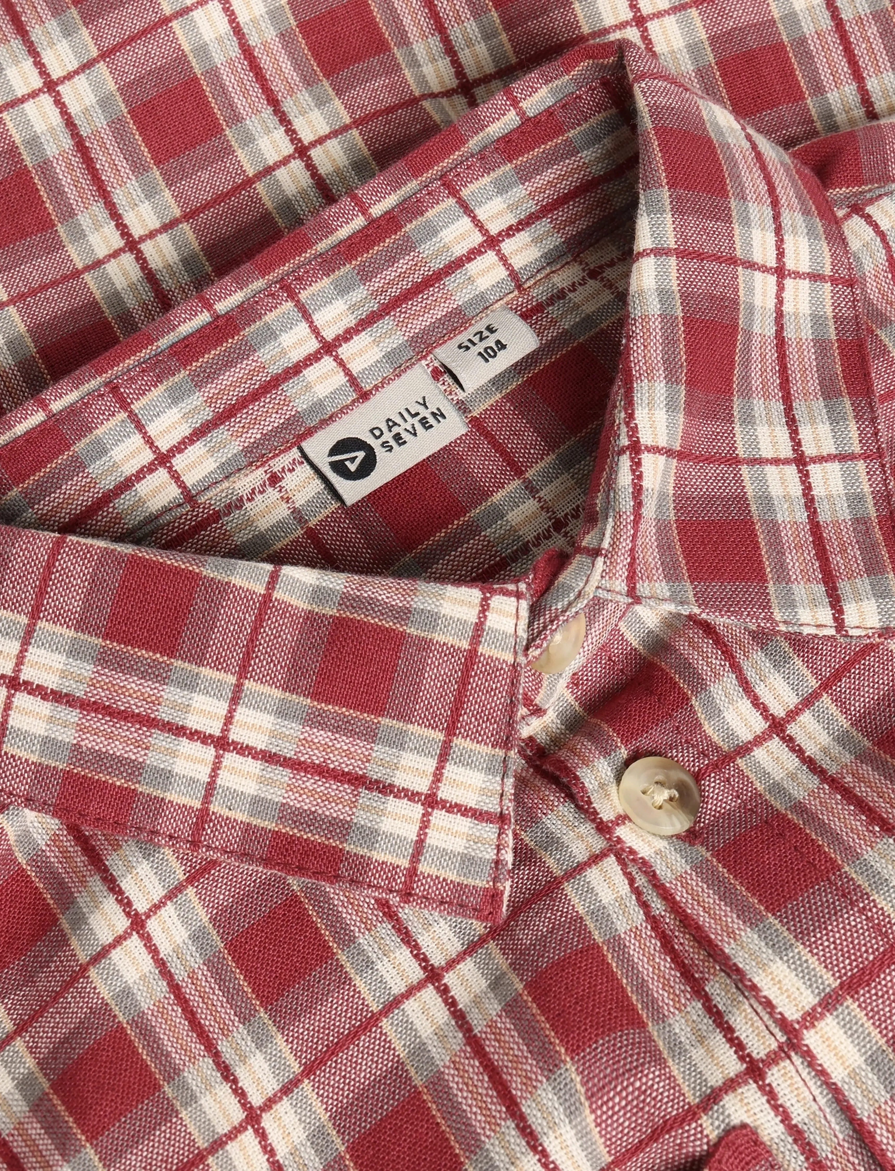 Daily 7 - Shirt Longsleeve Check - pikkade varrukatega särgid - rythmic red - 5