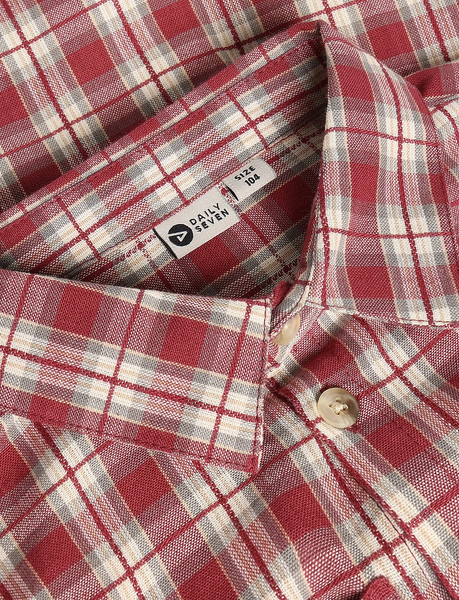 Daily 7 - Shirt Longsleeve Check - pikkade varrukatega särgid - rythmic red - 5