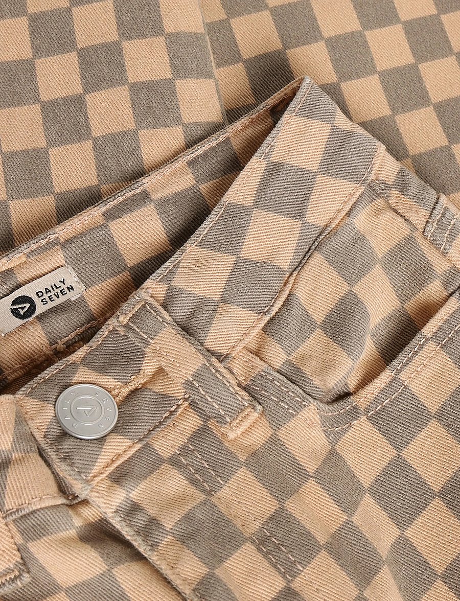 Daily 7 - Wide Fit Check - brede jeans - ginger root - 3