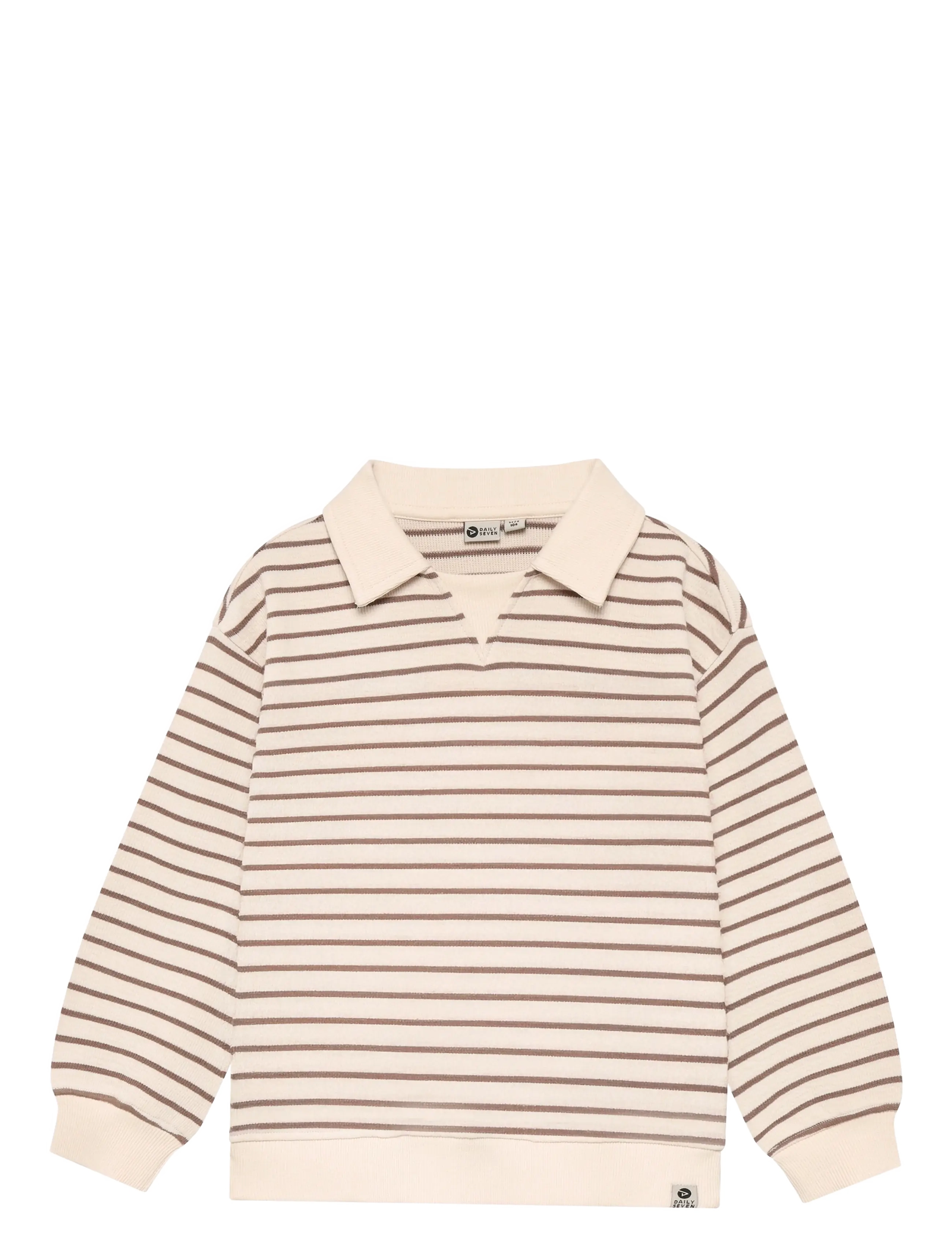 Daily 7 - Oversized Sweater Collar - langärmelig poloshirt - sandshell - 1