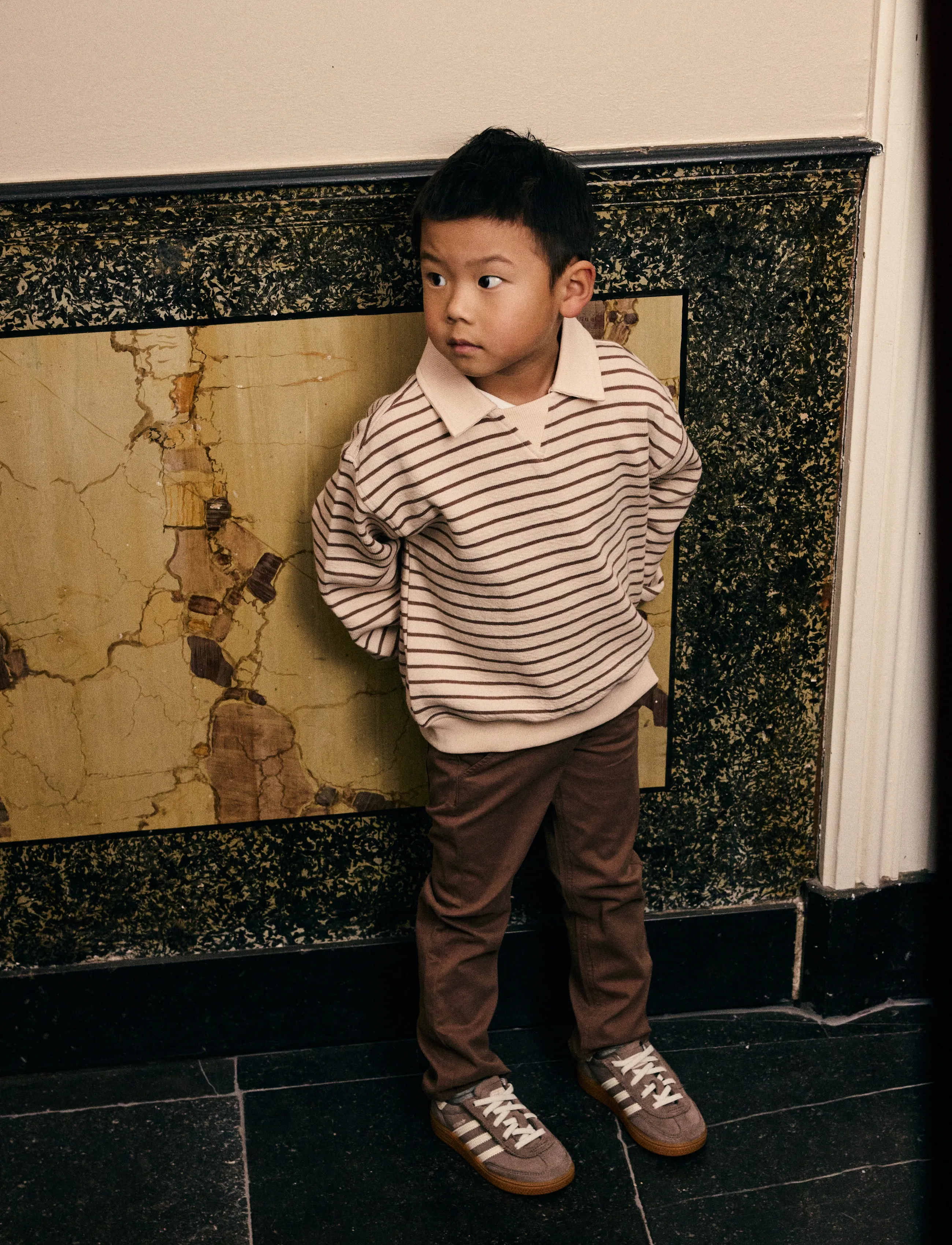 Daily 7 Oversized Sweater Collar - Langärmelig poloshirt - SANDSHELL / beige