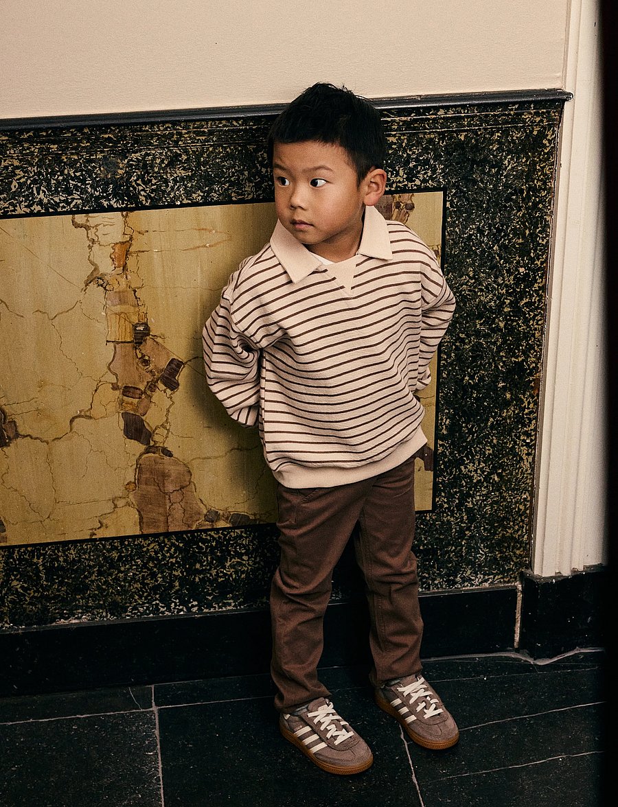 Daily 7 - Oversized Sweater Collar - langärmelig poloshirt - sandshell - 0