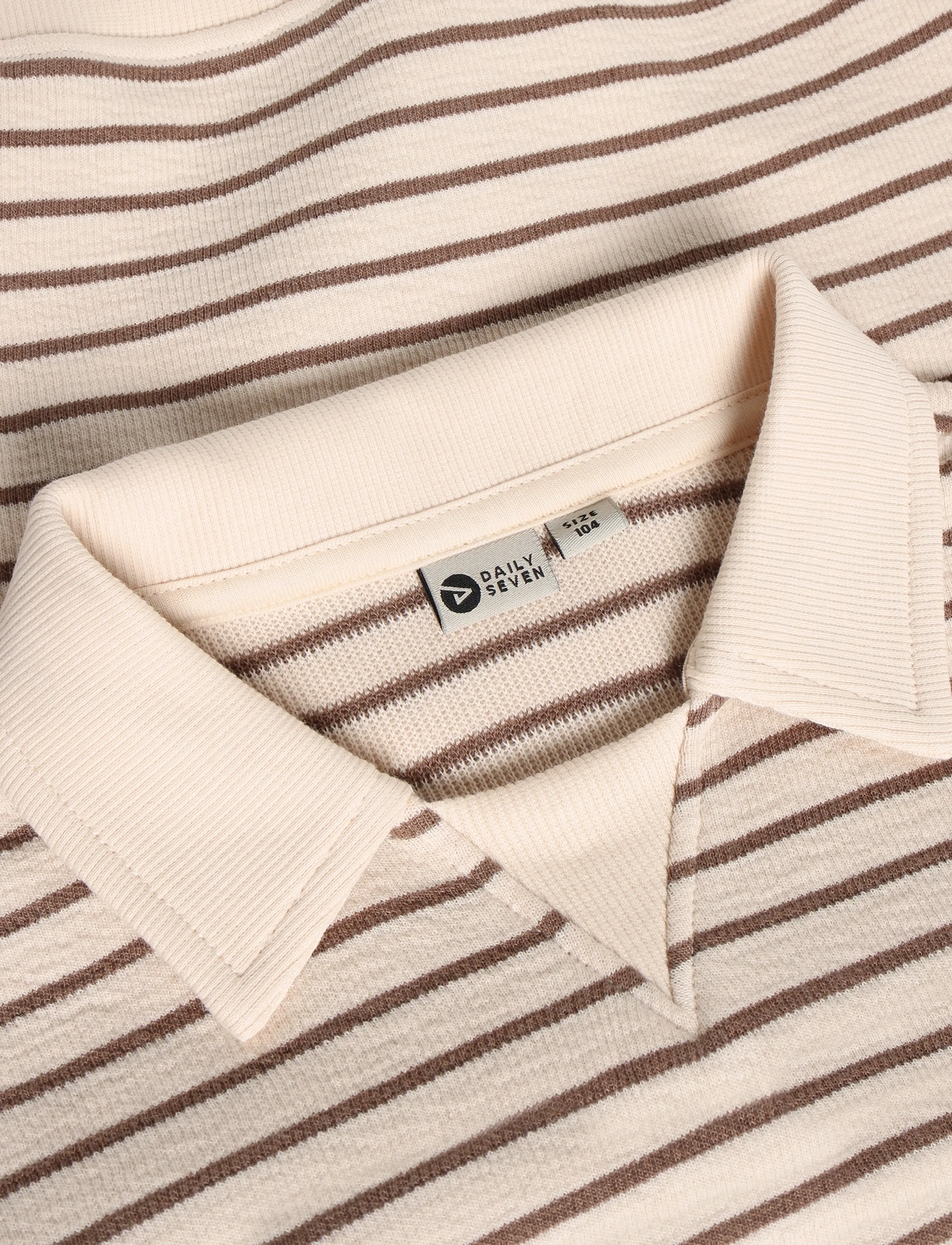 Daily 7 - Oversized Sweater Collar - langärmelig poloshirt - sandshell - 3