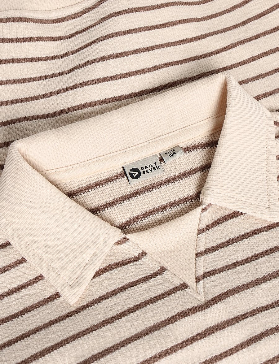 Daily 7 - Oversized Sweater Collar - langärmelig poloshirt - sandshell - 3