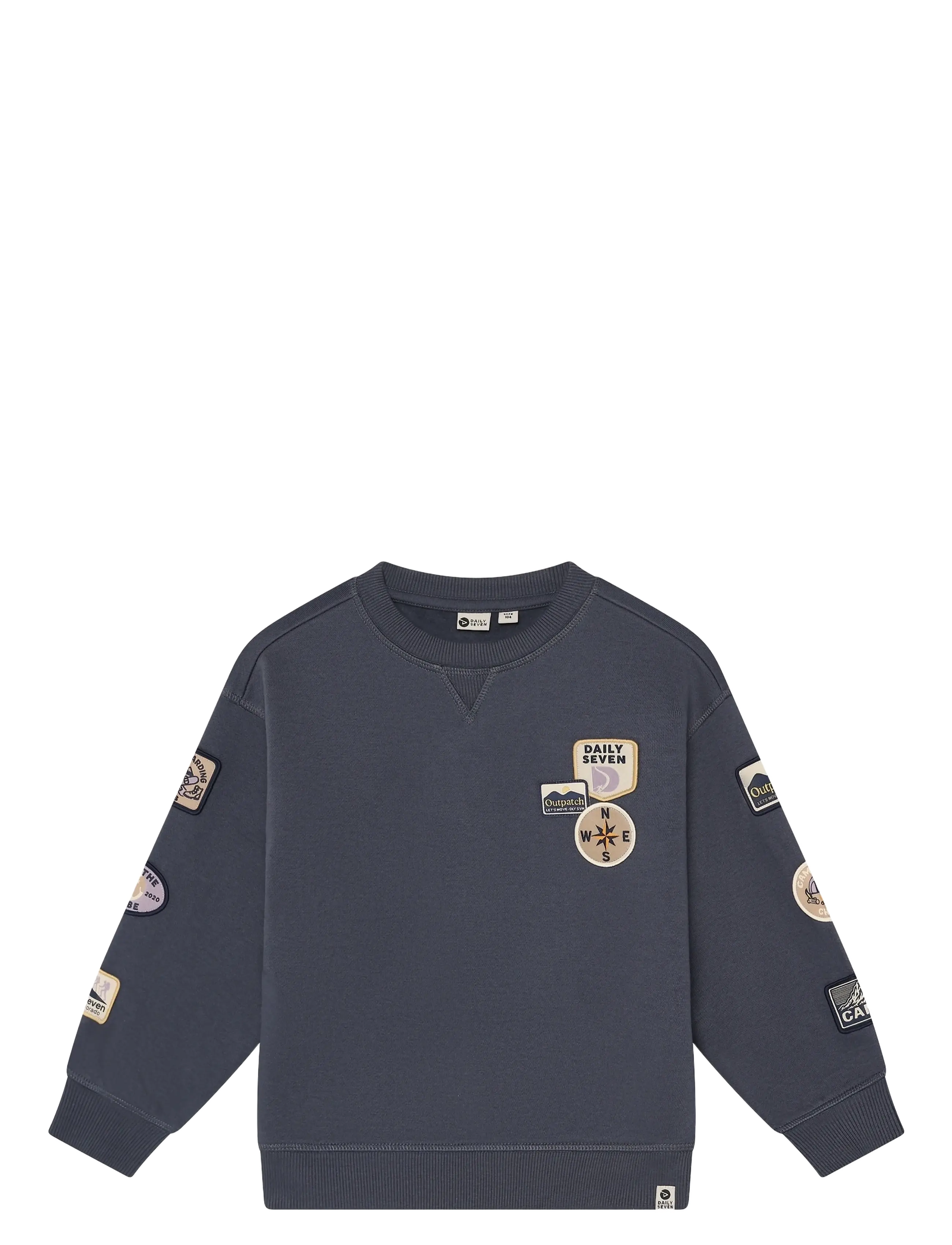 Daily 7 - Oversized Sweater Badges - dressipluusid - odyssey gray - 1