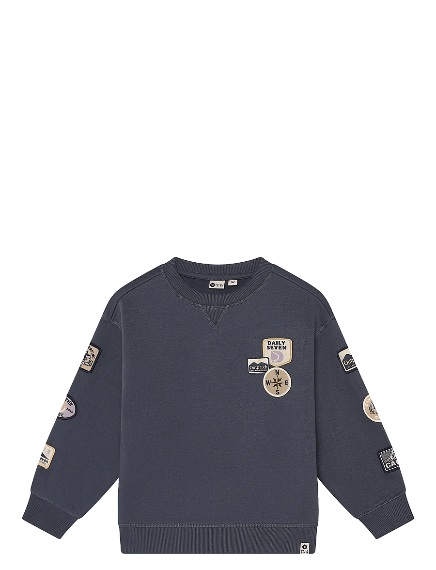 Daily 7 - Oversized Sweater Badges - sweatshirts - odyssey gray - 1