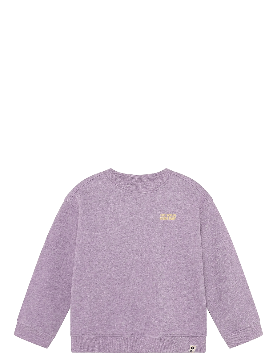 Daily 7 - Oversized Sweater Backprint - sweatshirts - purple melange - 1