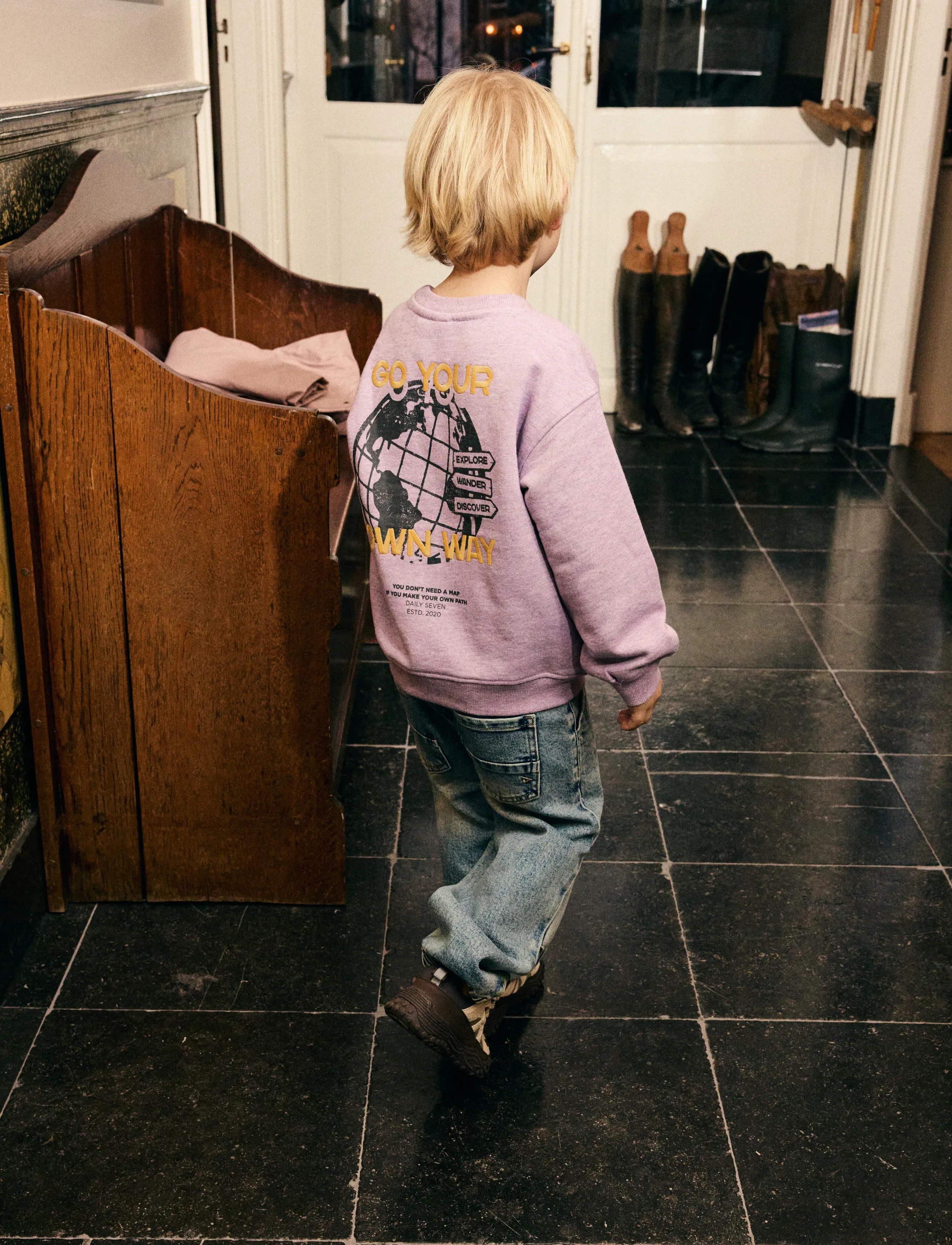 Daily 7 - Oversized Sweater Backprint - dressipluusid - purple melange - 3