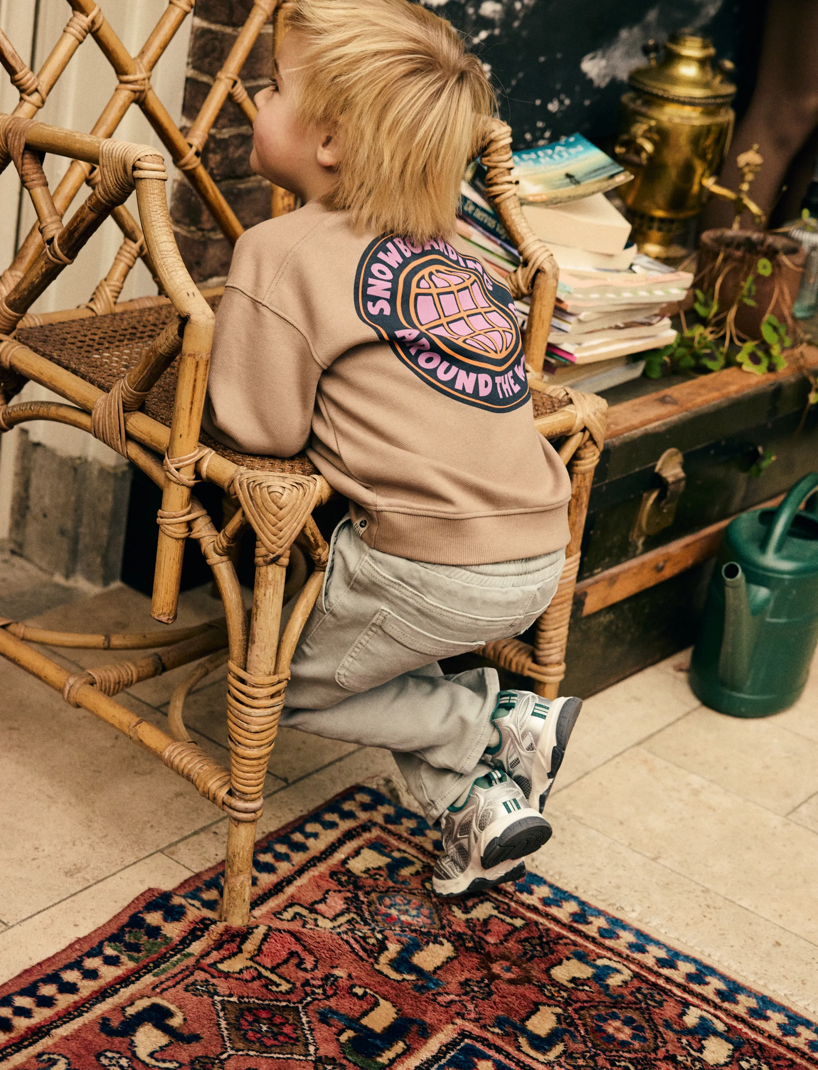 Daily 7 Oversized Sweater Backprint - Sweatshirts - PLAZA TAUPE / beige
