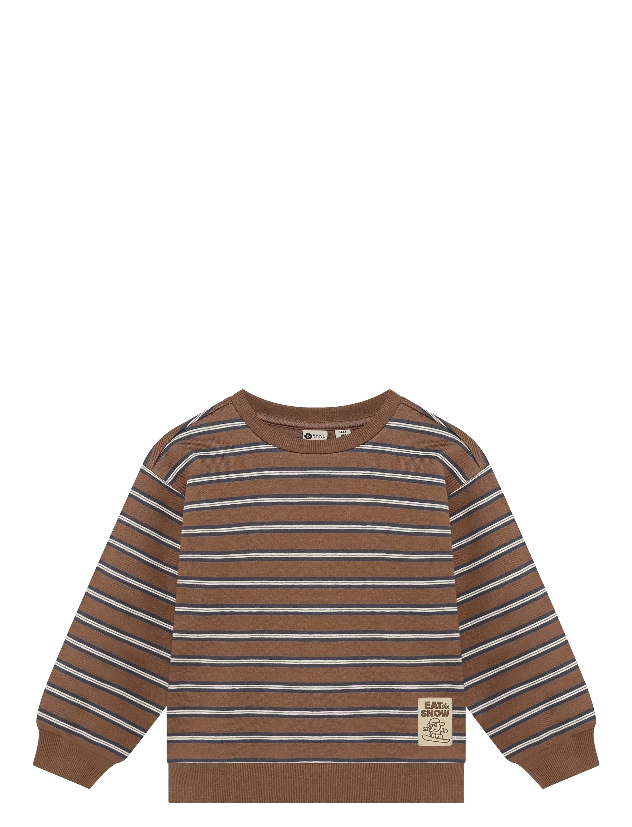 Daily 7 - Oversized Sweater Striped - dressipluusid - almond brown - 1
