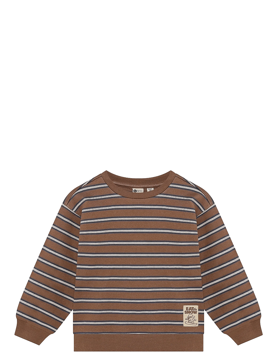 Daily 7 - Oversized Sweater Striped - sweatshirts - almond brown - 1