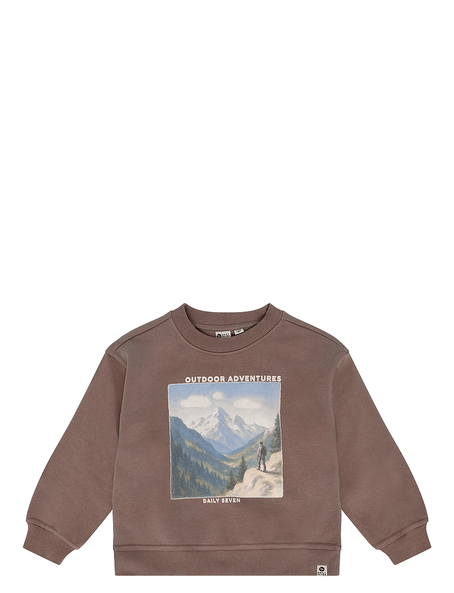Daily 7 - Oversized Sweater Print - sweatshirts - almond brown - 1