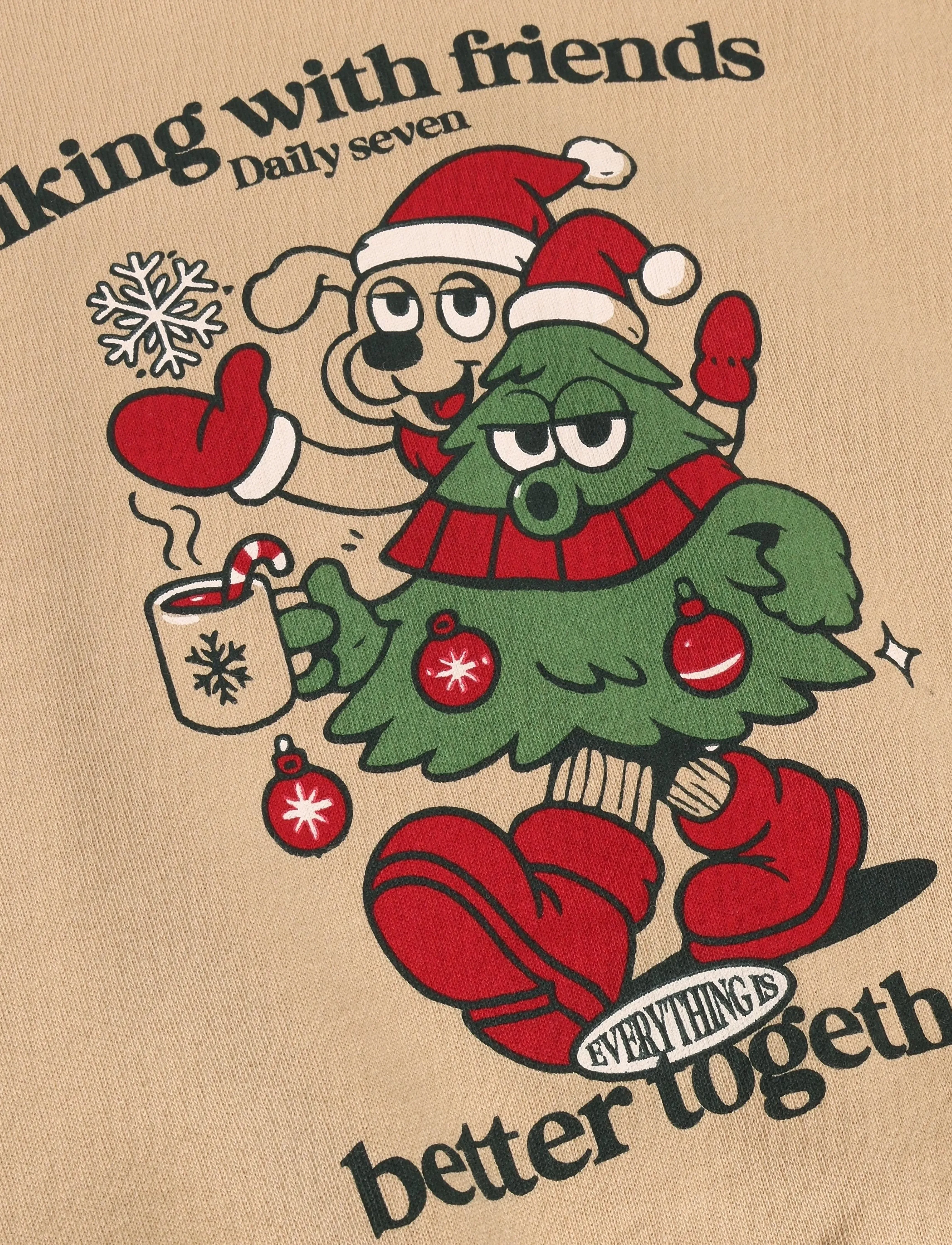 Daily 7 - Oversized Sweater Christmas - dressipluusid - ginger root - 4