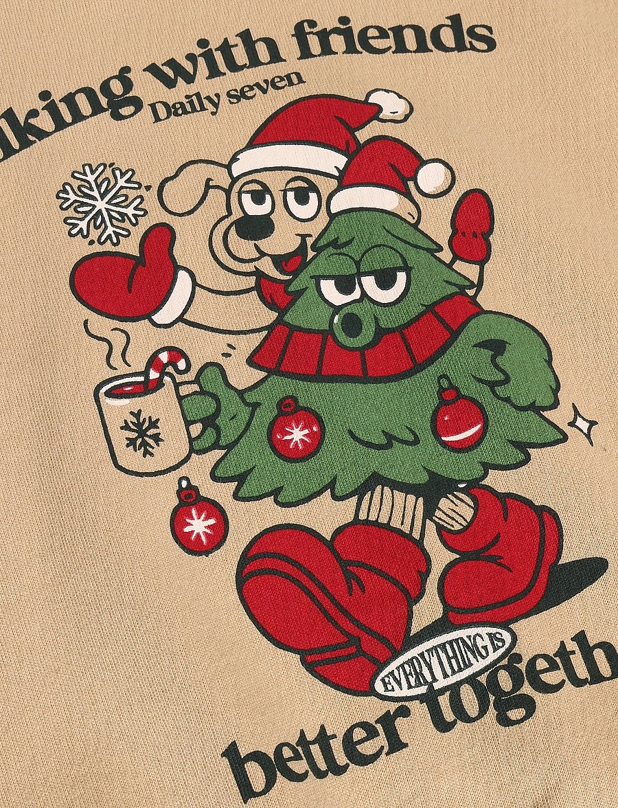 Daily 7 - Oversized Sweater Christmas - sweatshirts - ginger root - 4