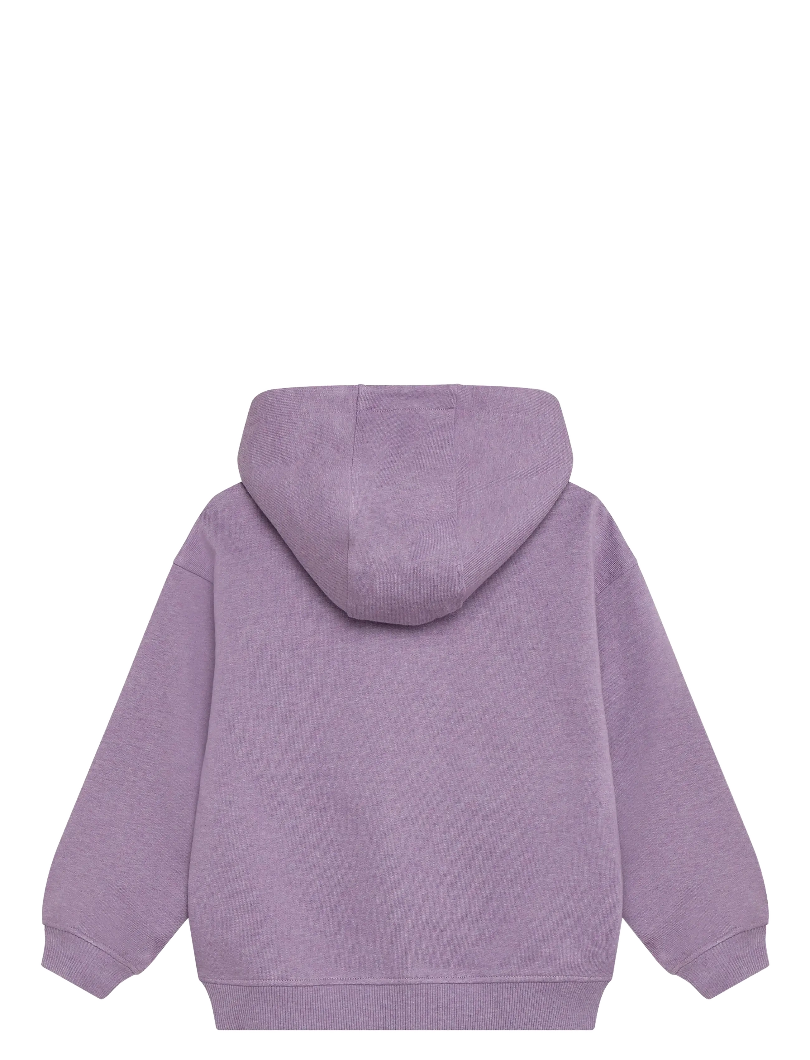 Daily 7 - Oversized Hoodie Chest Print - kapuutsiga pusad - purple melange - 2