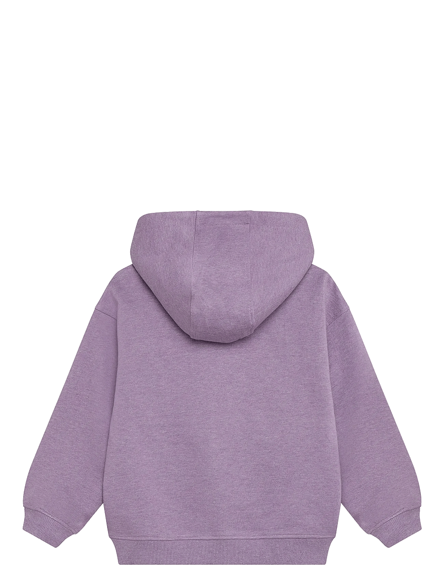 Daily 7 - Oversized Hoodie Chest Print - hoodies - purple melange - 2