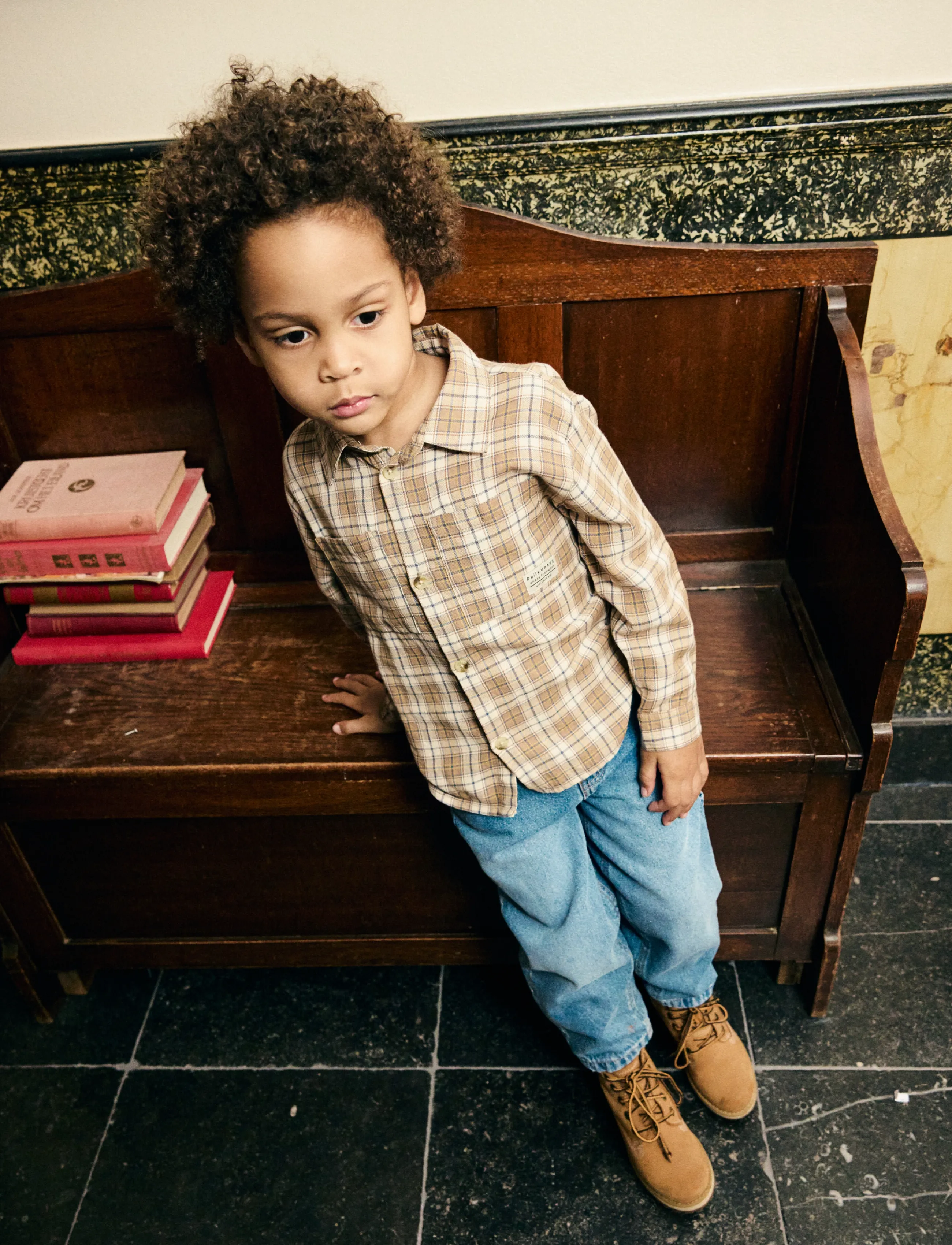 Daily 7 Shirt Longsleeve Check - Langärmlige Hemden - PLAZA TAUPE / beige