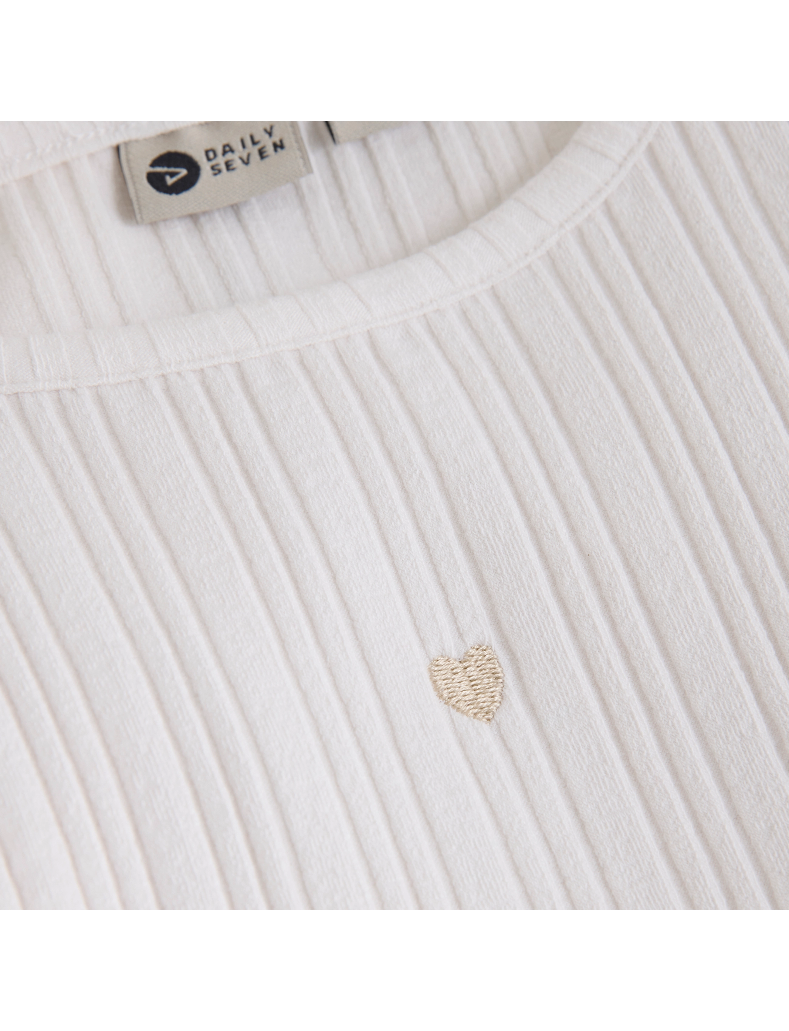 Daily 7 - T-shirt LS Fancy Rib - cloud - 3