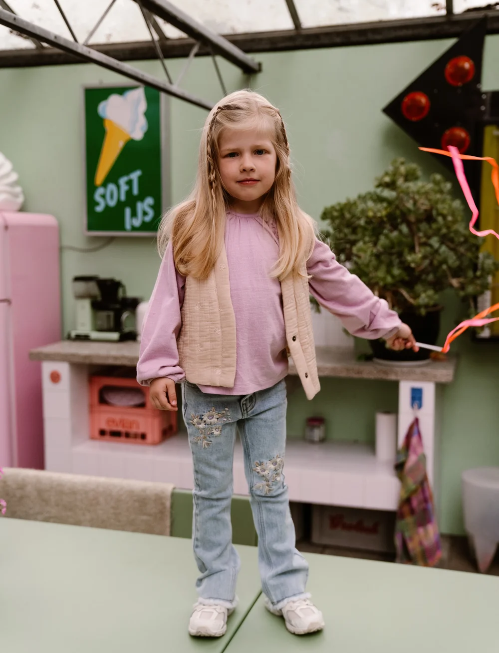 Daily 7 - T-shirt Longsleeve Structure - blusen & tuniken - dusty lilac - 0