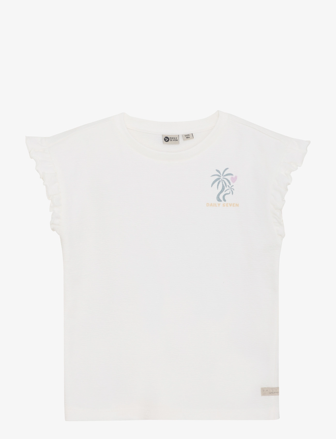 DAILY 7 T-Shirt Backprint Cream - 104 - Kinder