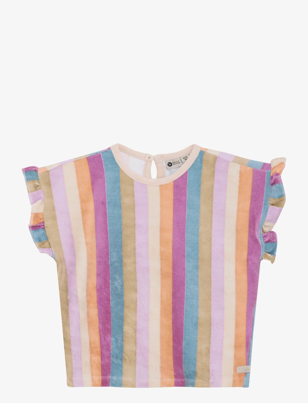 Daily 7 - T-shirt Terry Stripe - kurzärmelige - cherry purple - 1