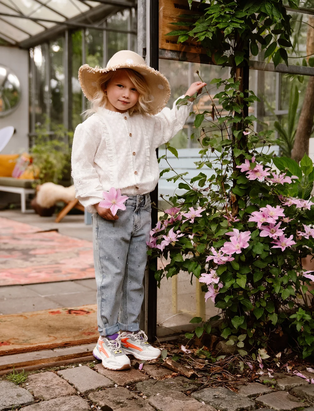 Daily 7 - Shirt Longsleeve Ruffle - blusen & tuniken - cloud - 0