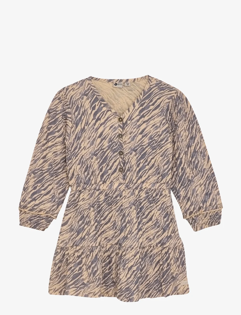 Daily 7 - Dress Longsleeve Animal - langærmede hverdagskjoler - latte sand - 0