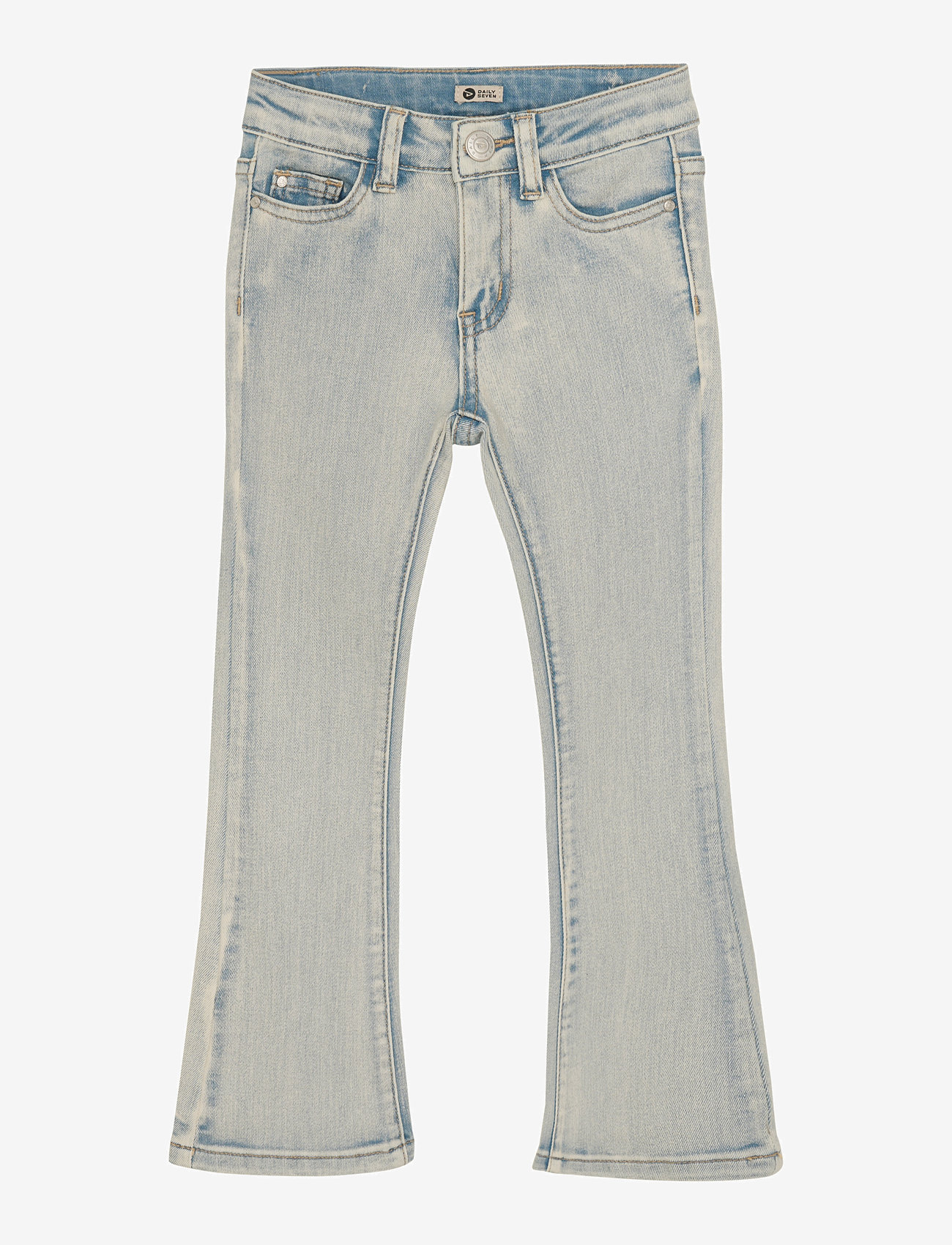 Daily 7 - 2400 Flared Fit Flower Jeans - hosen mit weitem bein - used light denim - 1