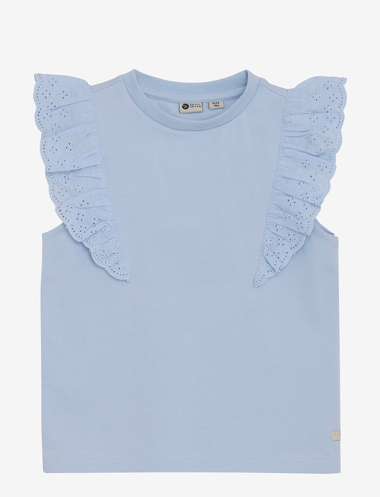 Daily 7 - T-shirt Ruffle - tanktops - silk blue - 0