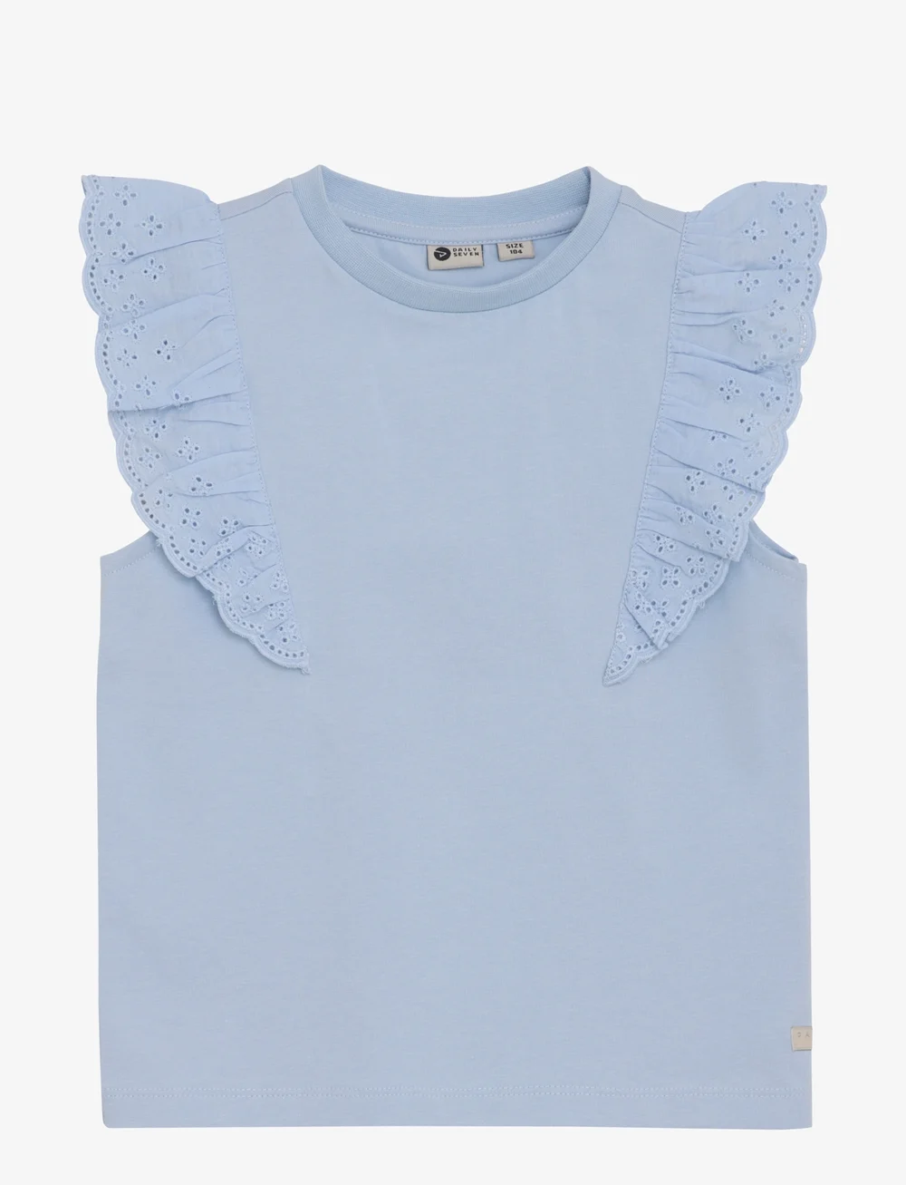 Daily 7 - T-shirt Ruffle - tanktops - silk blue - 0