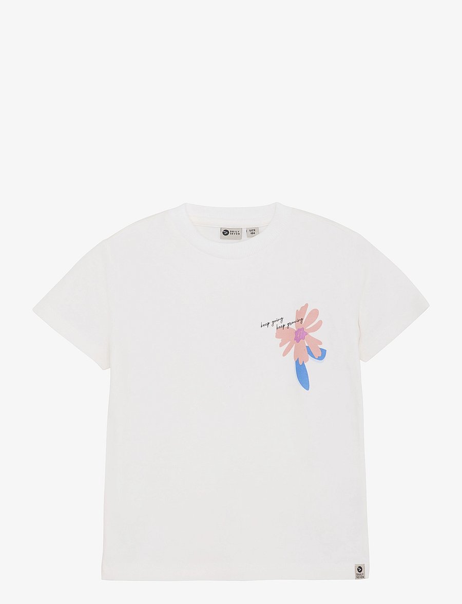 Daily 7 - T-shirt Flower Artwork - lühikeste varrukatega t-särgid - cloud - 0