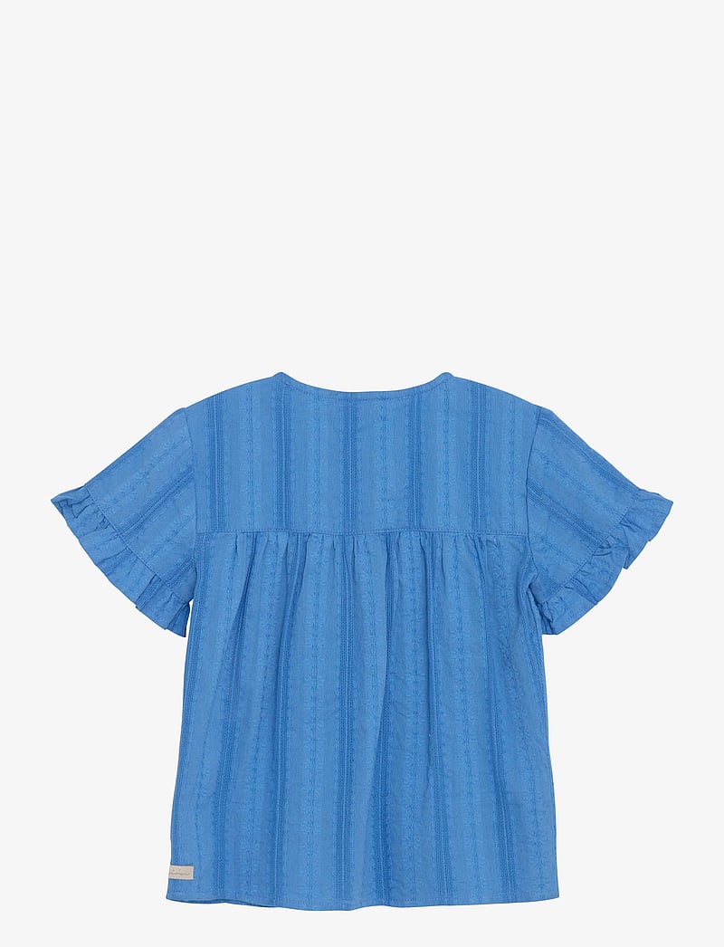 Daily 7 - Ruffle Shirt - blouses & tunics - dusty royal blue - 1