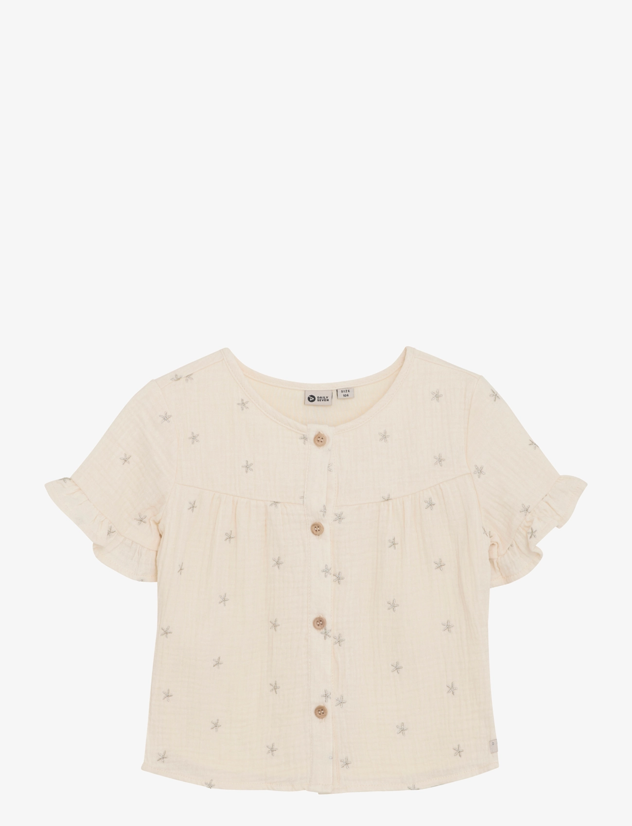 Daily 7 Ruffle Shirt Allover Print - 4 for 3 - SANDSHELL / cream