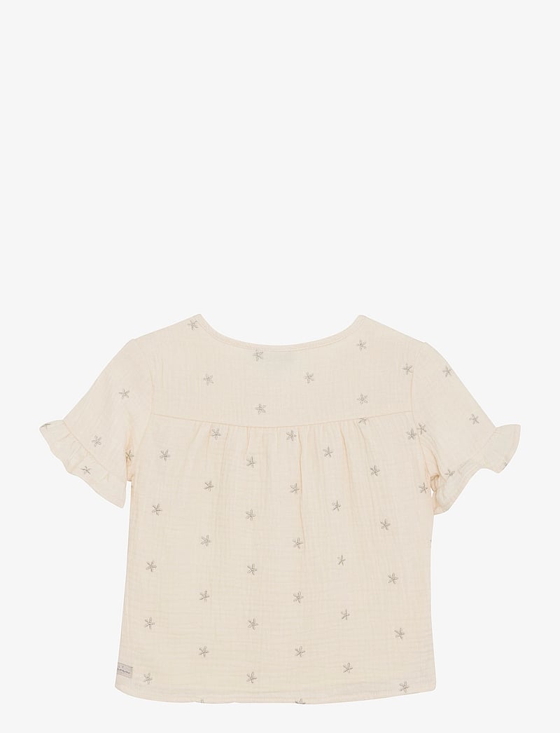 Daily 7 - Ruffle Shirt Allover Print - pluusid ja tuunikad - sandshell - 1