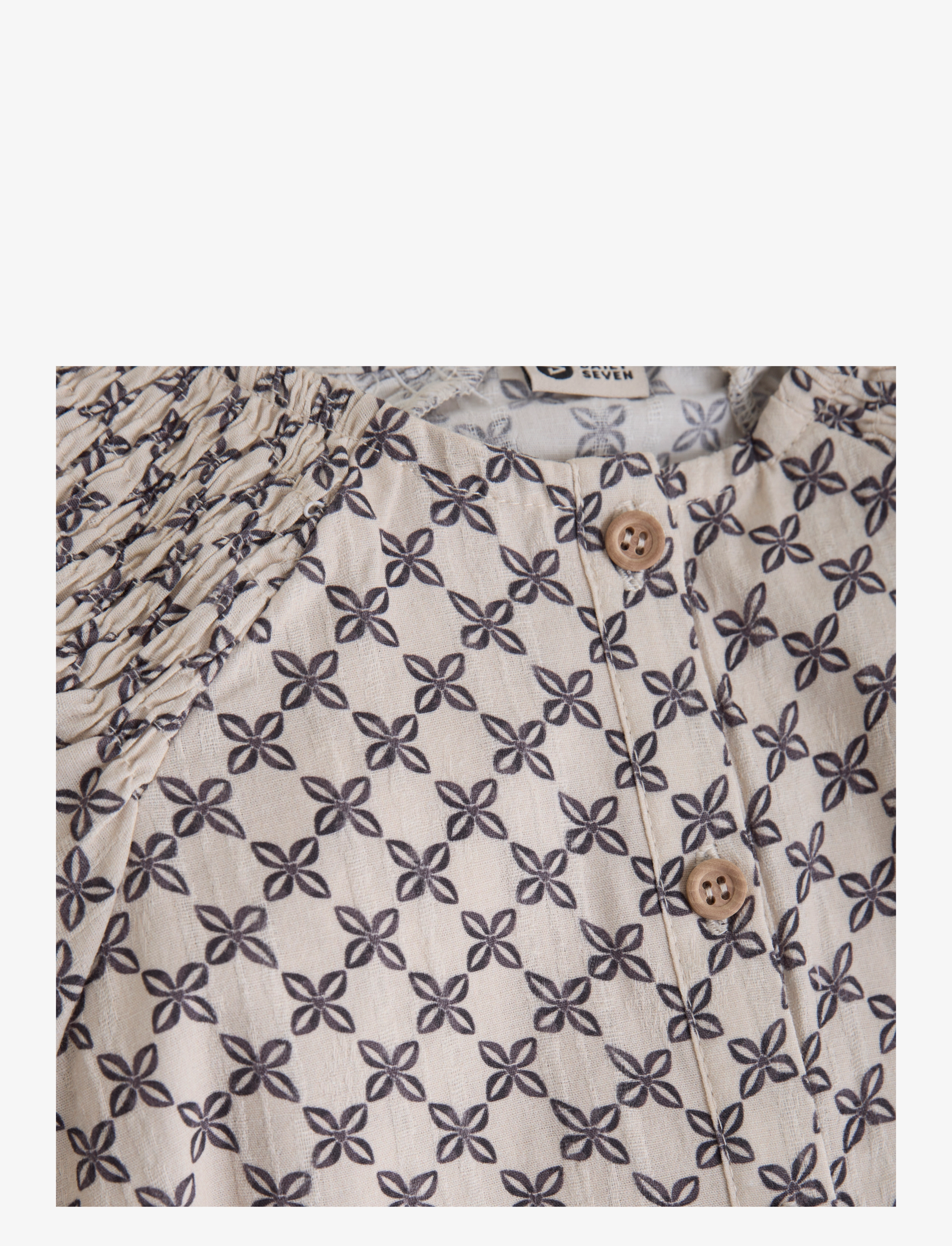 Daily 7 - Shirt Lace Allover Print - pluusid ja tuunikad - sandshell - 2