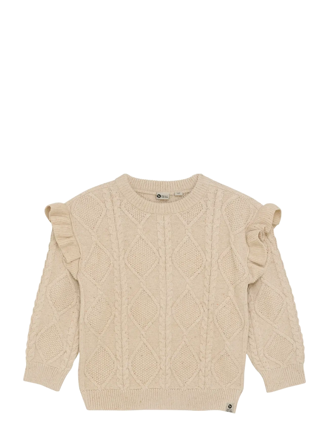 DAILY 7 Strick Pullover Nappy Cream - 128 - Kinder