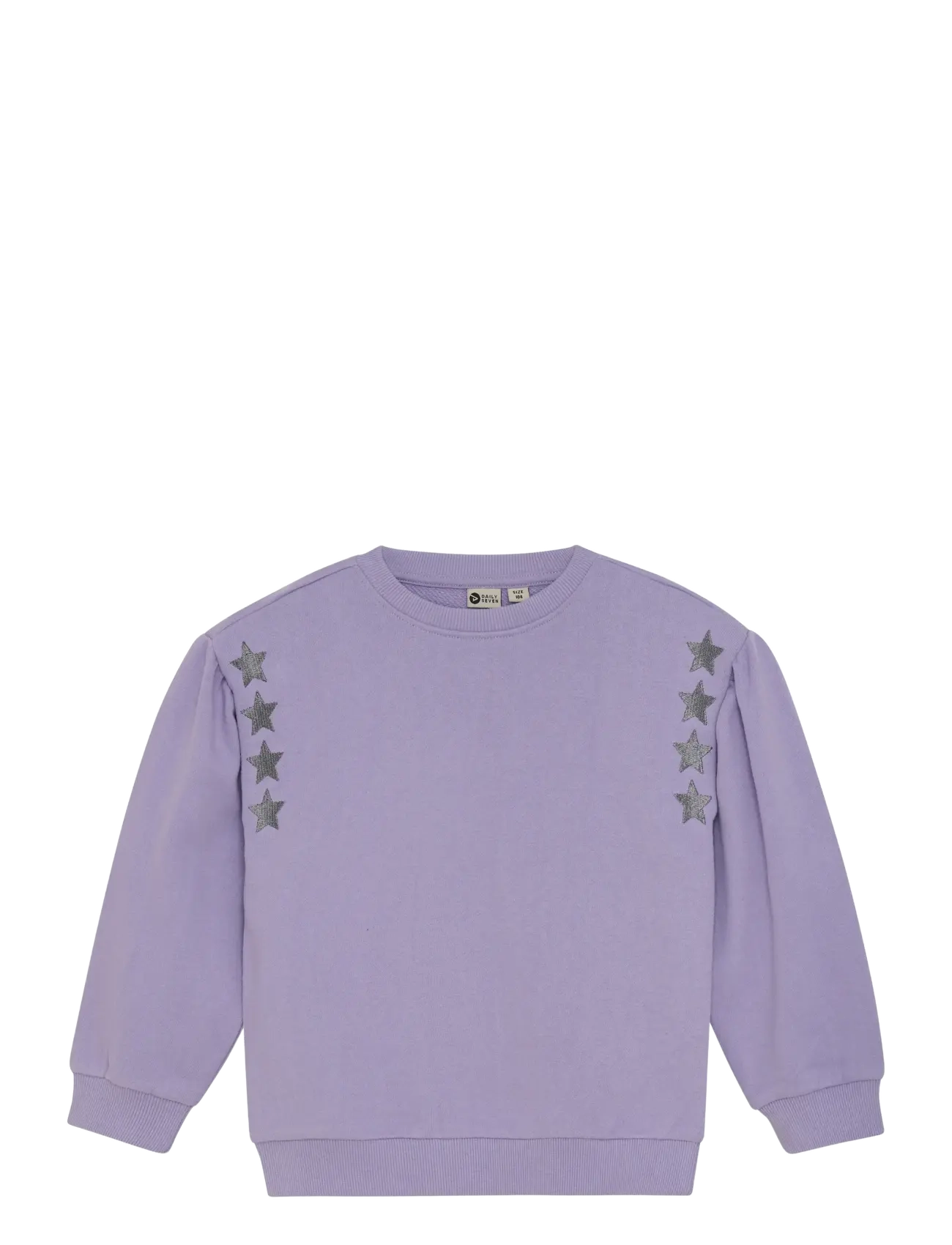Daily 7 Sweater Embroidery Sleeve - Sweatshirts - DAYBREAK / purple