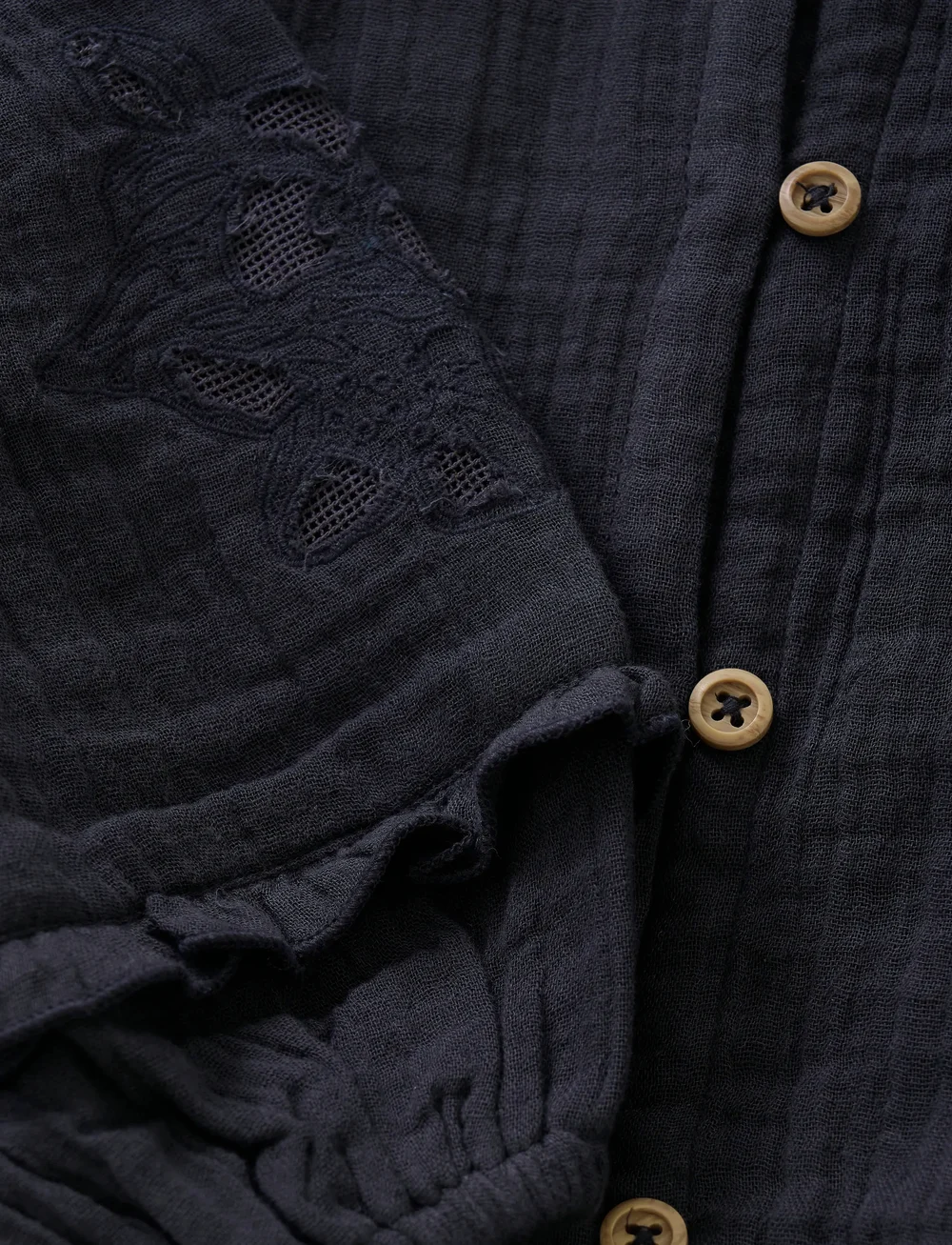 Daily 7 - Shirt Longsleeve Lace - pikkade varrukatega särgid - phantom - 2