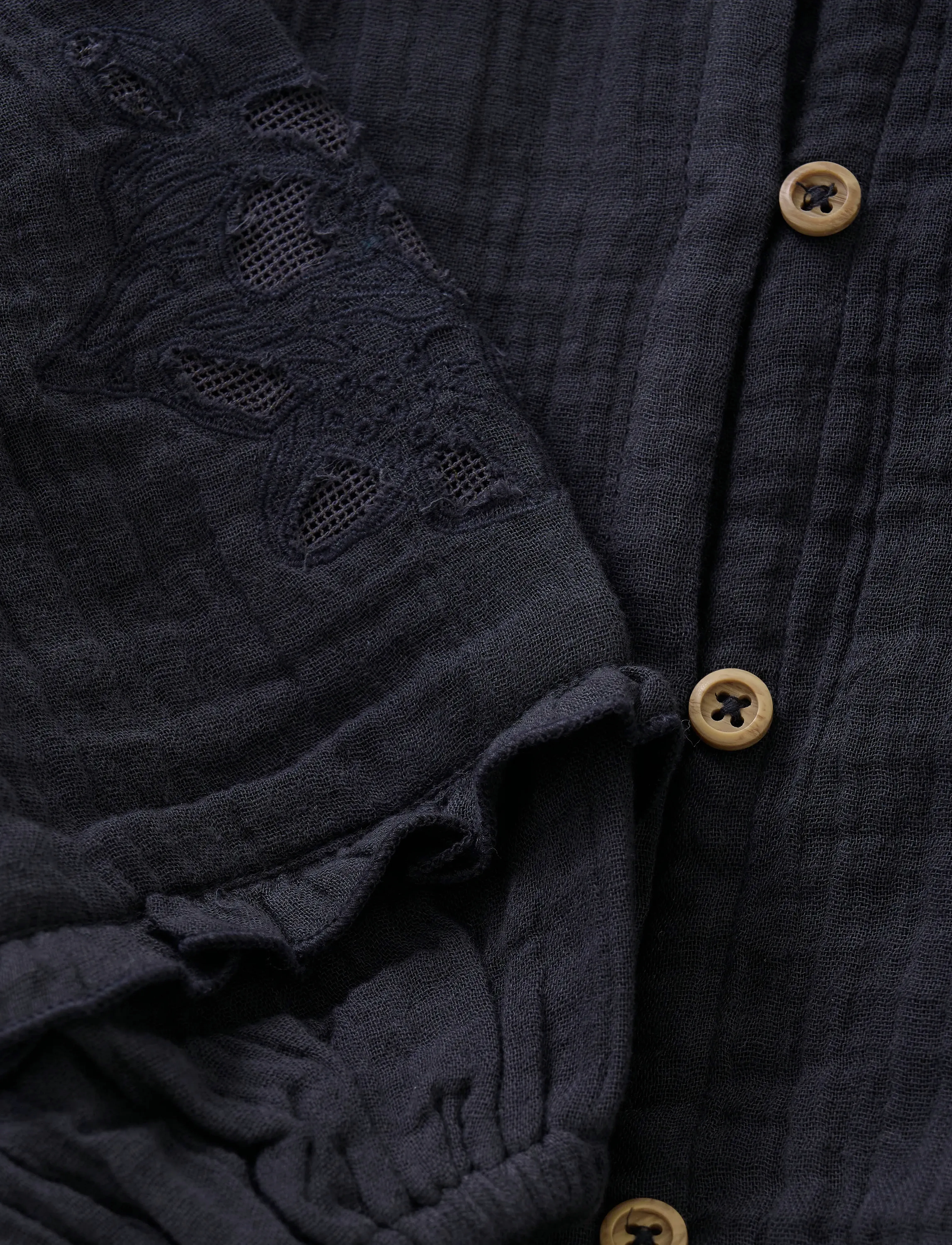 Daily 7 - Shirt Longsleeve Lace - skjorter - phantom - 2