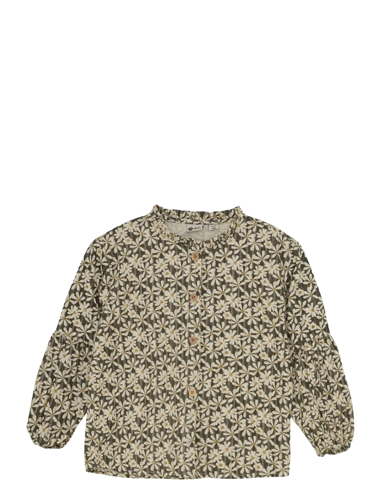 Daily 7 Shirt Longsleeve Shiny Flower - 4 for 3 - PHANTOM / green