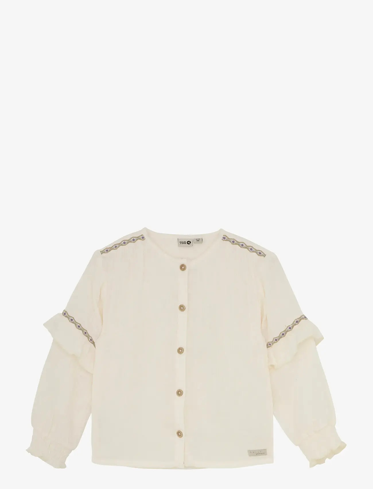 Daily 7 - Shirt Longsleeve Ruffle - blouses & tunics - off white - 0