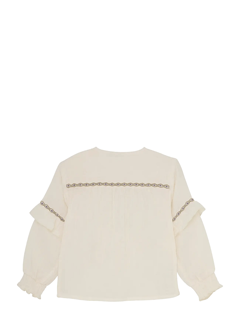 Daily 7 - Shirt Longsleeve Ruffle - blouses & tunics - off white - 1