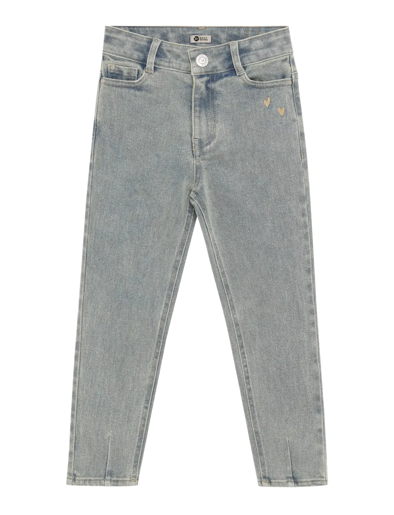 Daily 7 - 2500 Mom Fit Embroiderie - kelnės - used medium denim - 1