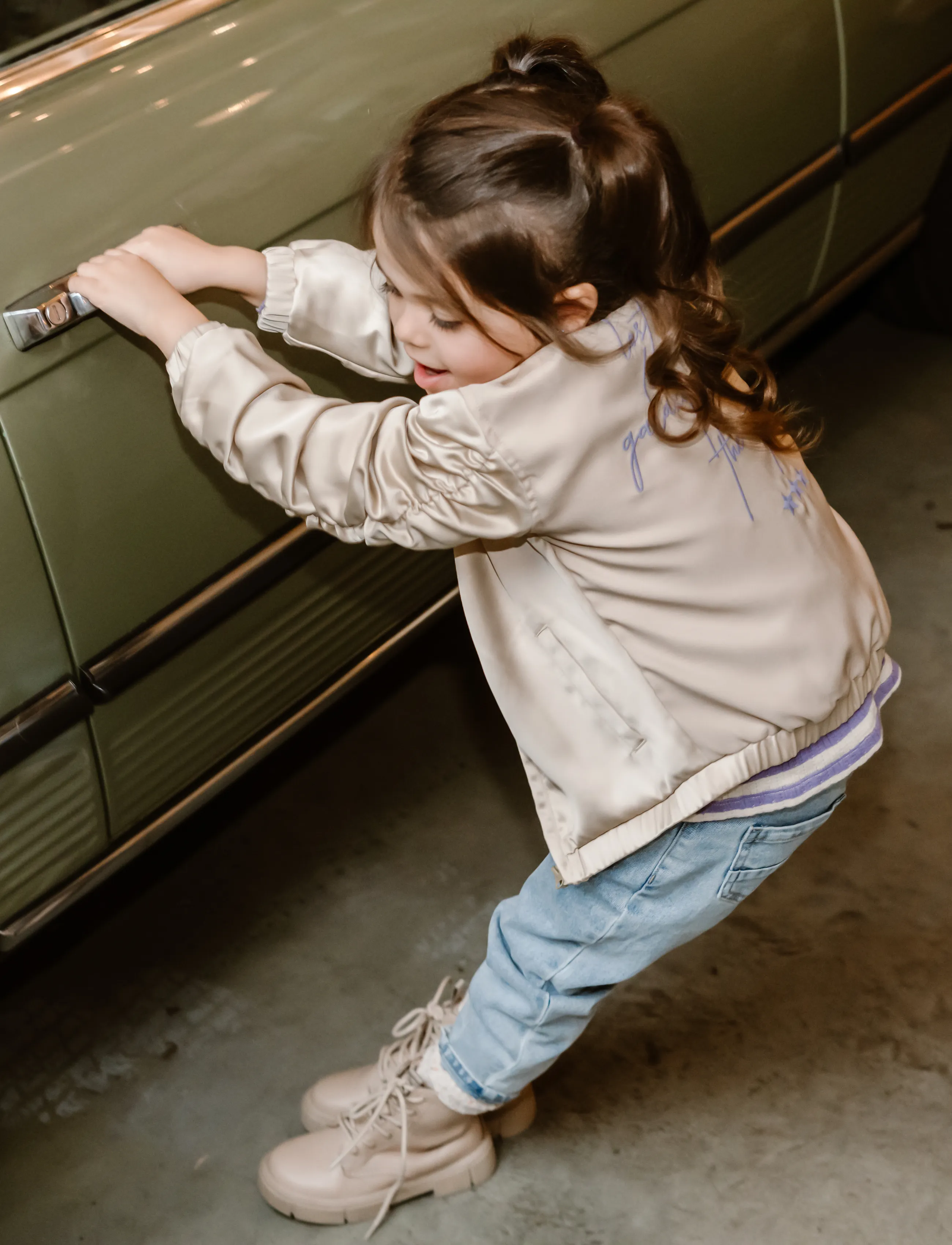 Daily 7 2500 Mom Fit Embroiderie - Underdele - USED MEDIUM DENIM / blue