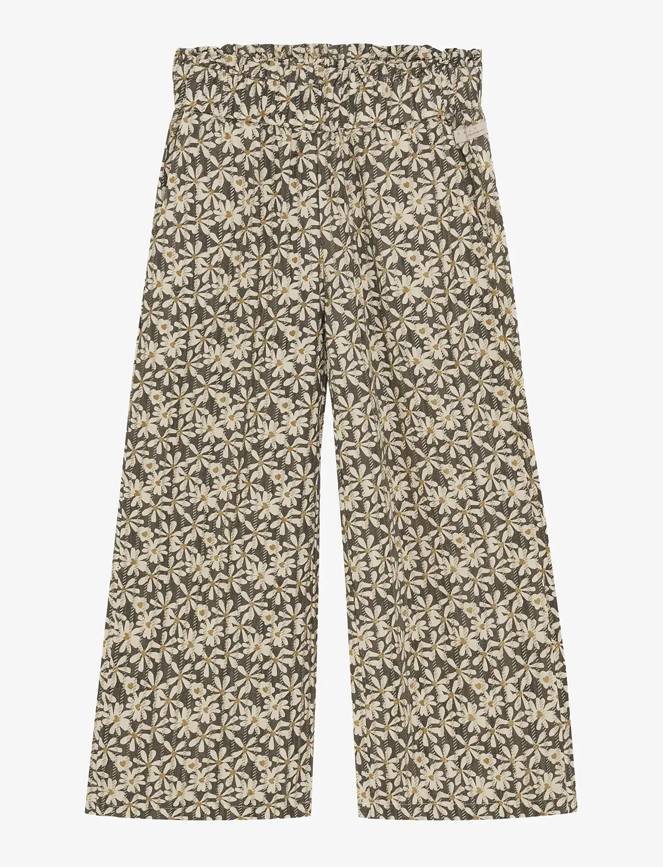 Daily 7 - Wide Pants Shiny Flower - byxor - phantom - 0