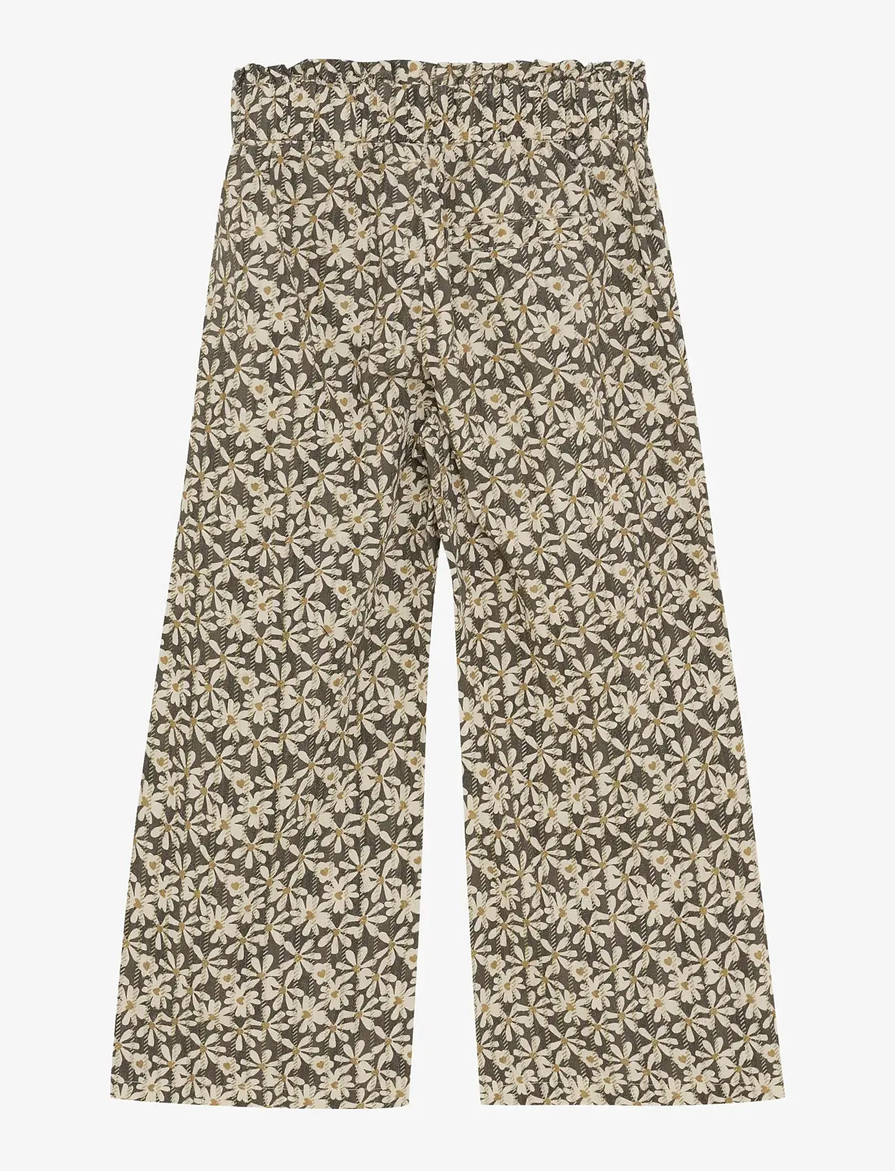 Daily 7 - Wide Pants Shiny Flower - byxor - phantom - 1