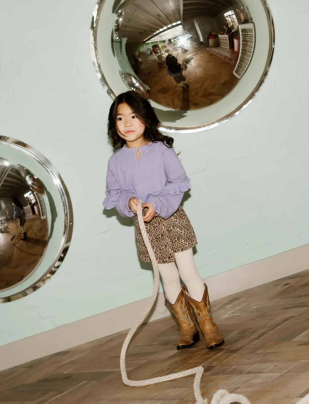 Daily 7 - Twill Skort Animal - korta kjolar - latte sand - 4