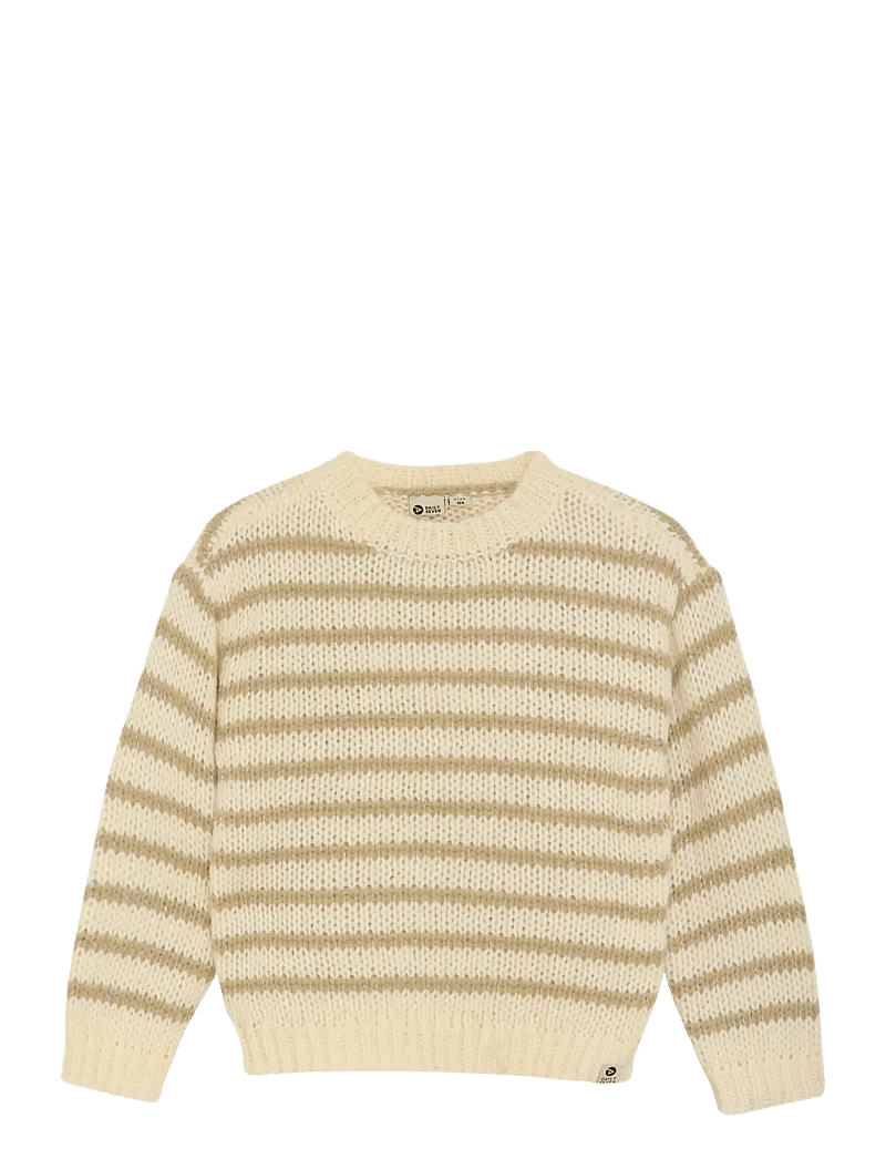Daily 7 - Knitted Sweater Stripe - stickade tröjor - sand - 1