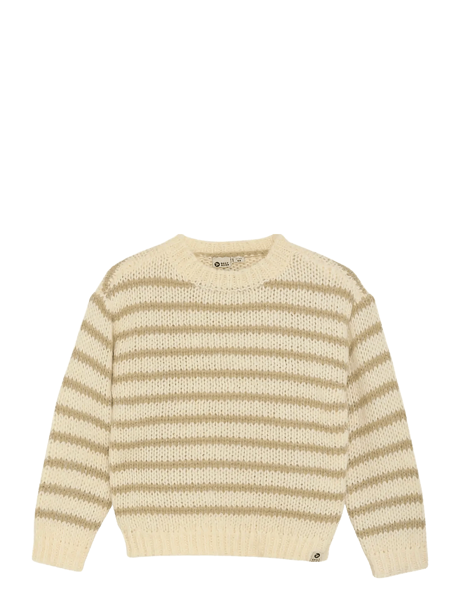 Daily 7 - Knitted Sweater Stripe - trøjer - sand - 1